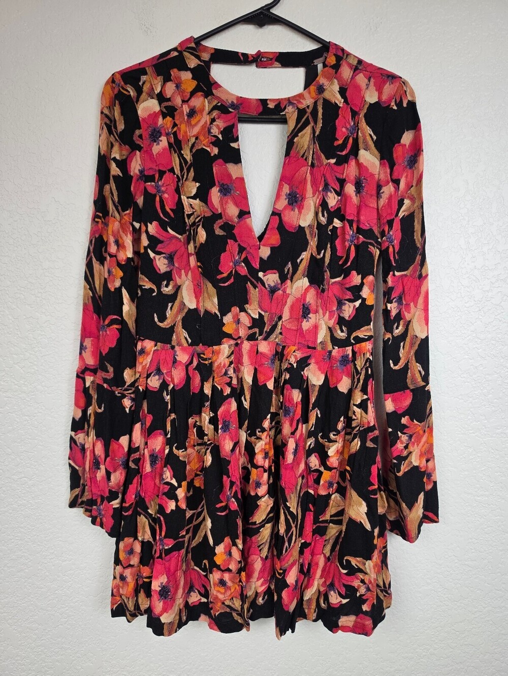 Free People Floral Rayon Long Sleeve Dress Size 2